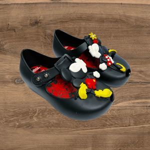 Mini Melissa Ultragirl Disney Mickey Minnie Mouse Black Shoes - Size 7